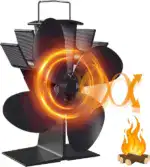 4 Blades Wood Stove Fans Heat Powered