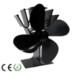 4 Blades Wood Stove Fans Heat Powered