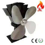 4 Blades Wood Stove Fans Heat Powered