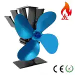 4 Blades Wood Stove Fans Heat Powered